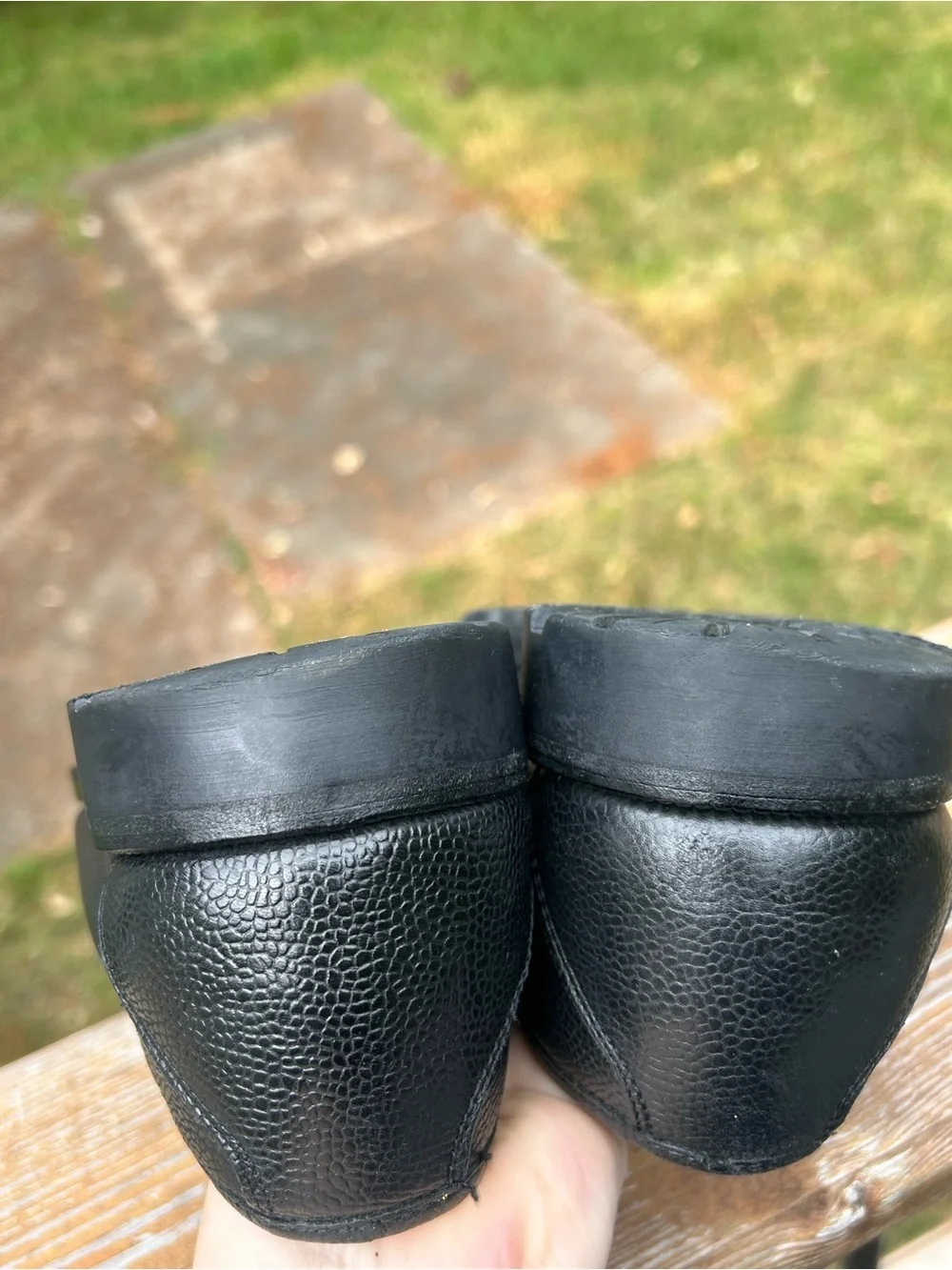 Ferragamo Gancini Bit Loafers Black Pebbled Leather 8.5